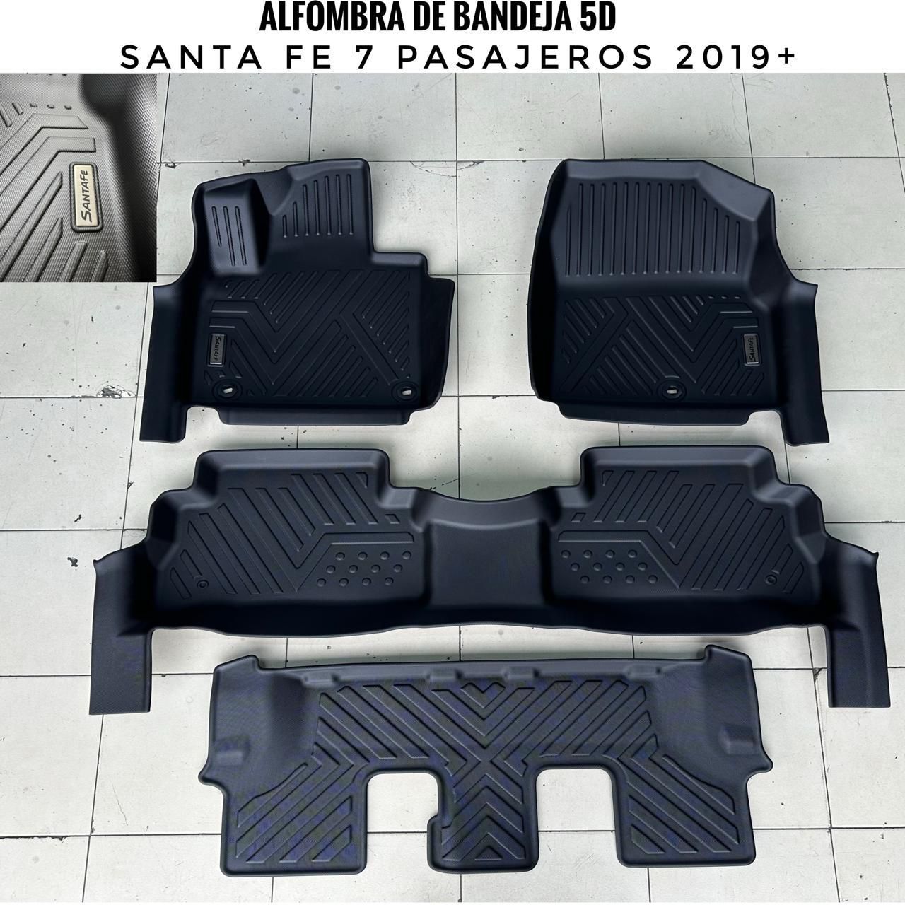 Alfombra de bandeja Santa Fe 7 Pasajeros 2019+
