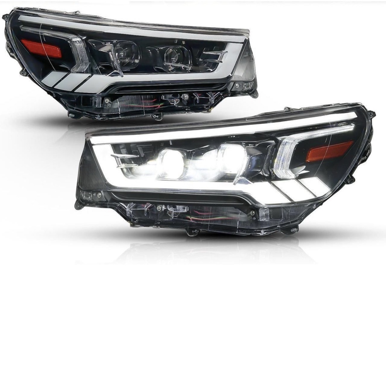 Lupa Toyota Hilux 2020-2025 — Full LED estilo dual