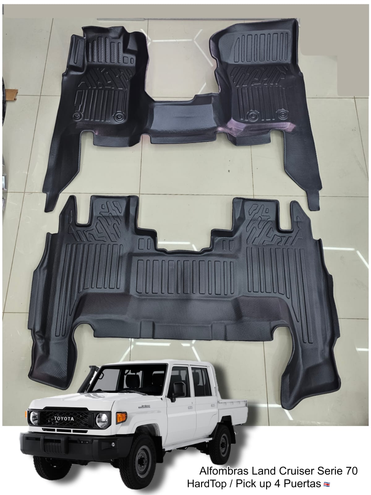 Alfombra de bandeja Toyota Land Cruiser Serie 70 HardTop / Pick Up 4 Puertas