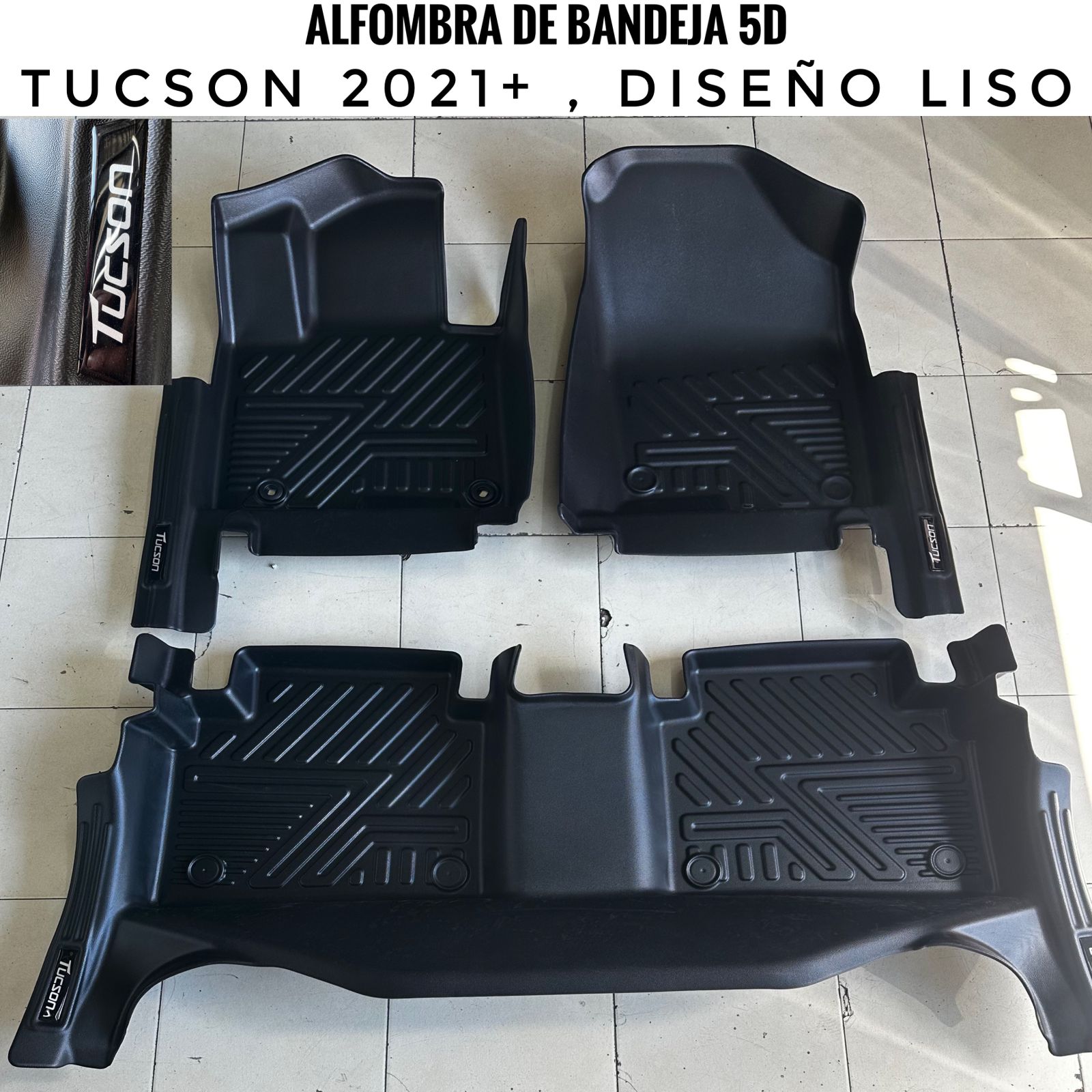 Alfombra de bandeja Tucson 2021+ — Diseño Liso