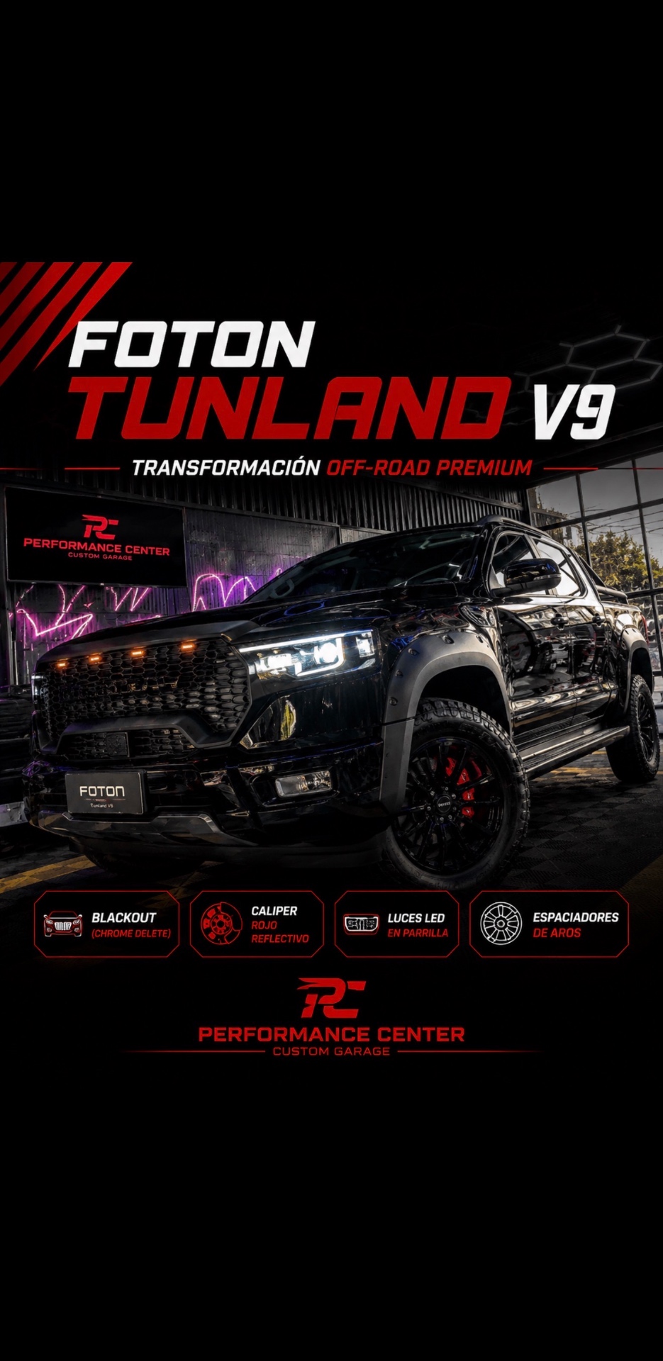 Fotón Tunland V9 · Blackout