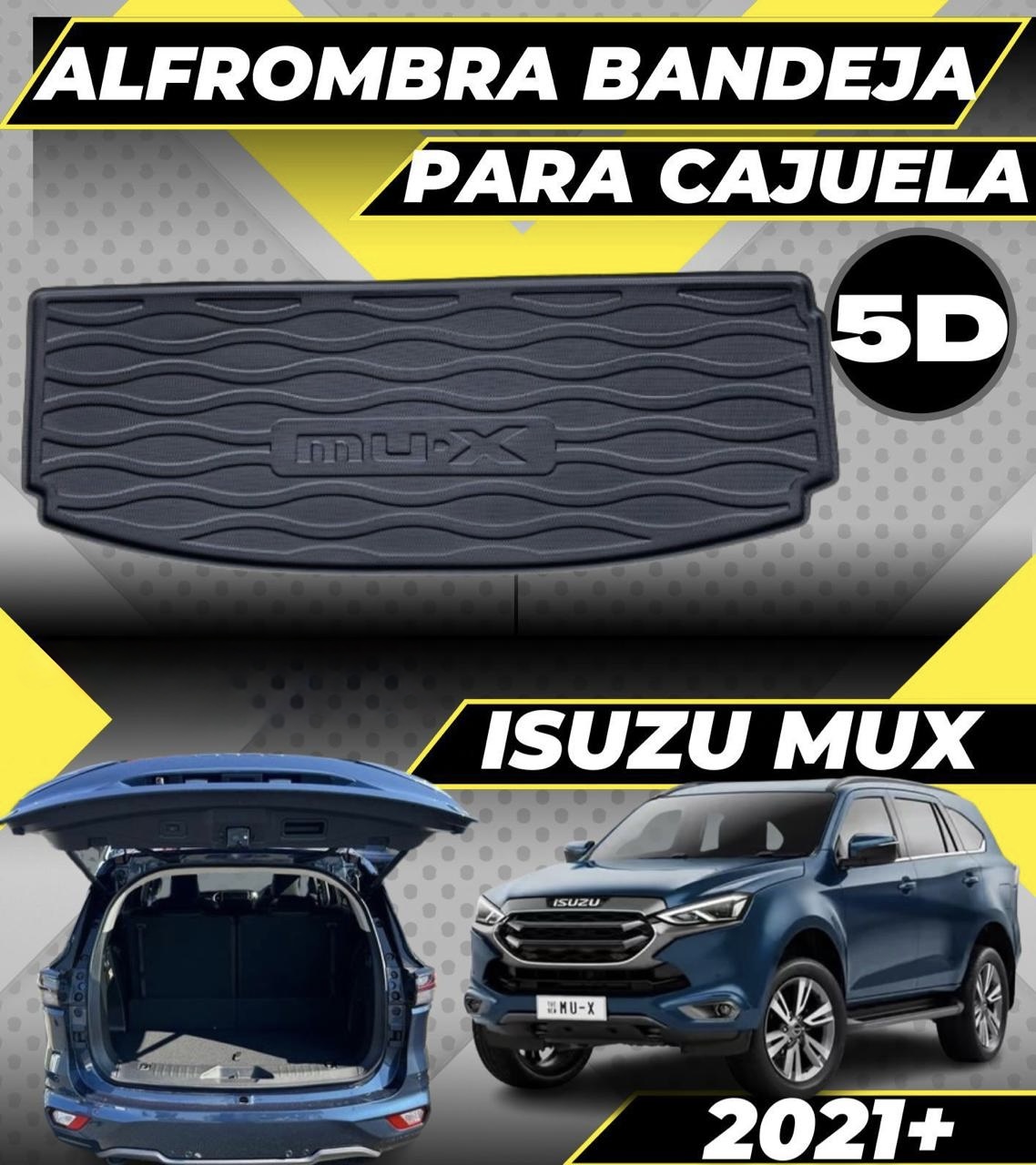 Alfombra de bandeja Isuzu MU-X 2021+ — Alfombra Cajuela