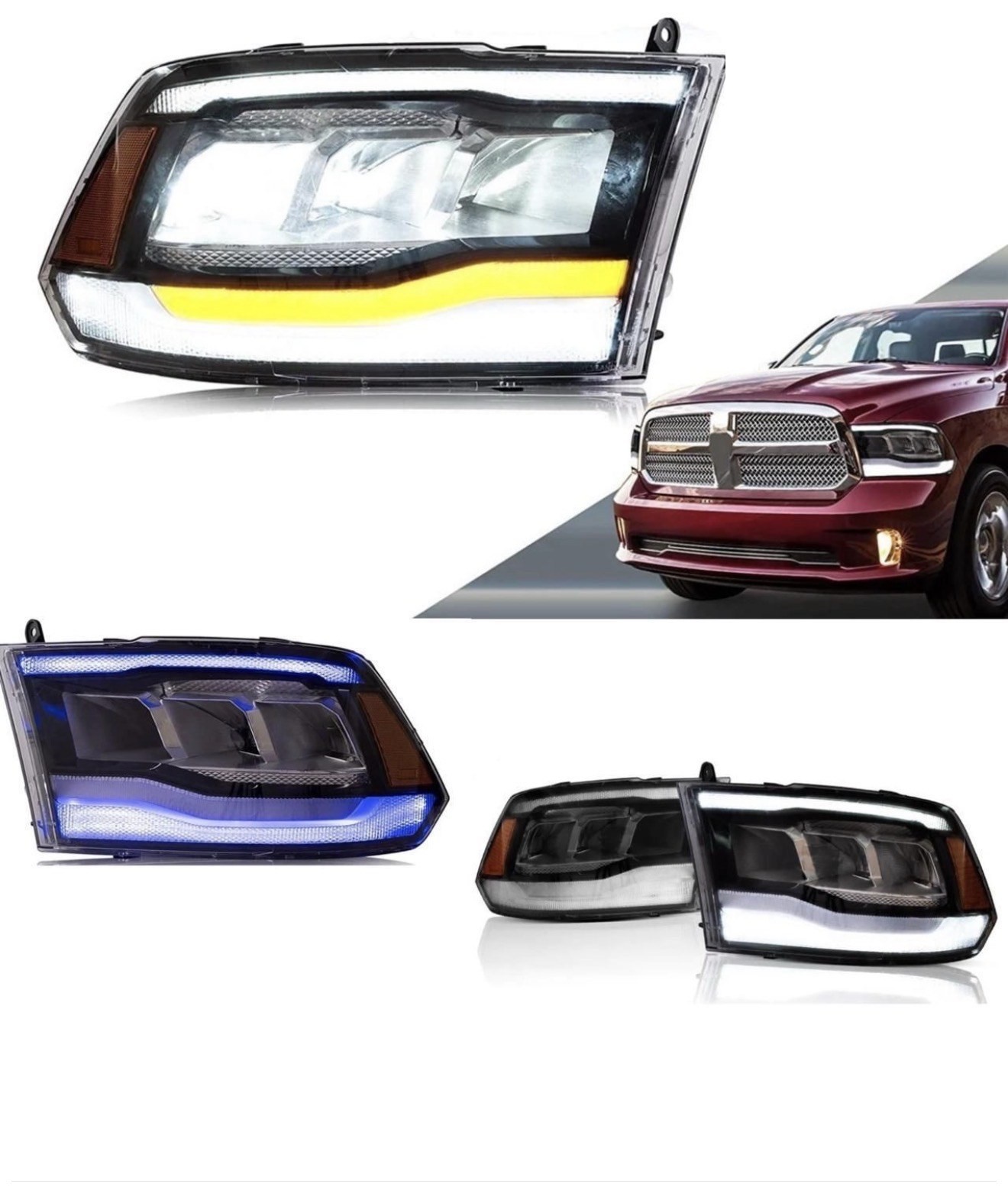 Lupa Dodge RAM 1500 Classic 2009-2018 — Full LED