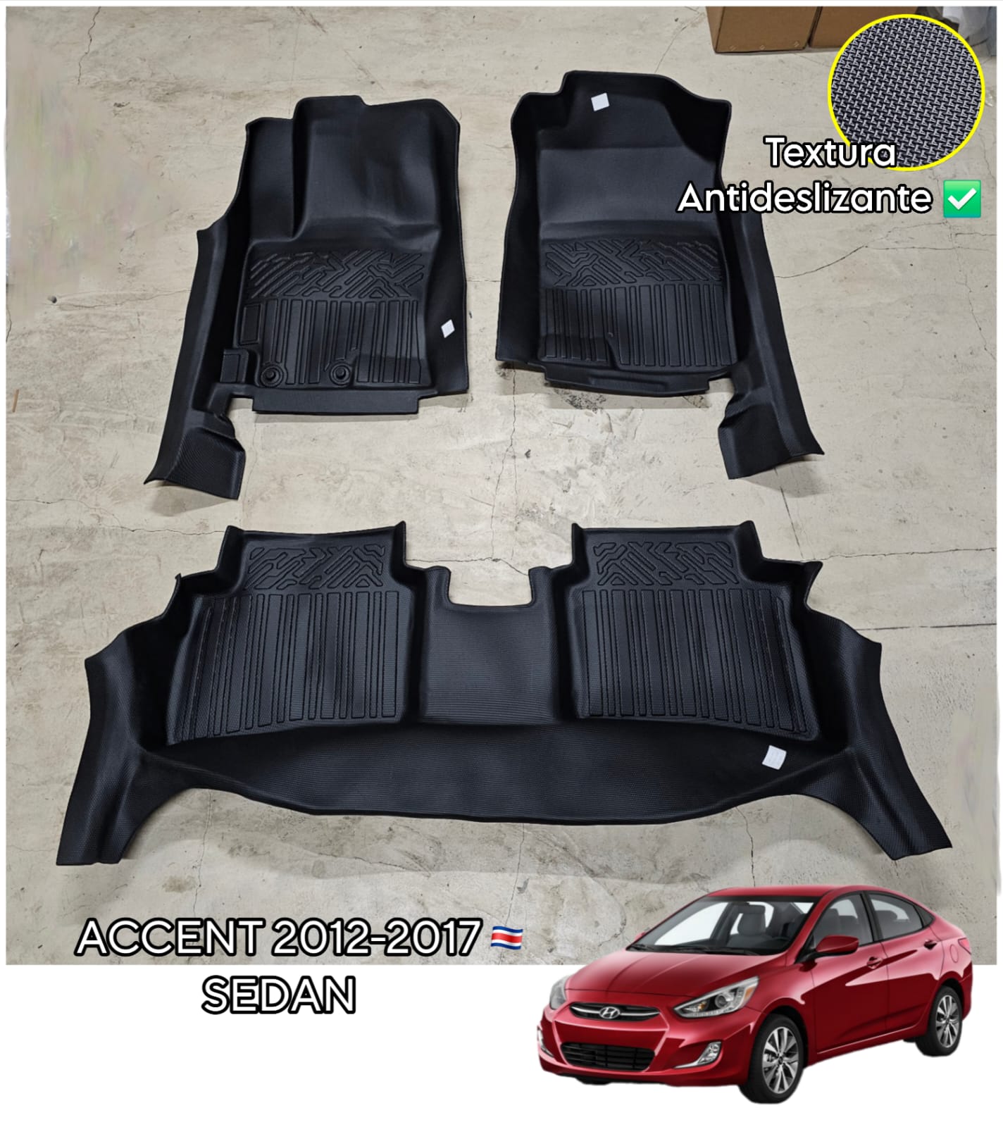 Alfombra de bandeja Hyundai Accent Sedán 2012-2017