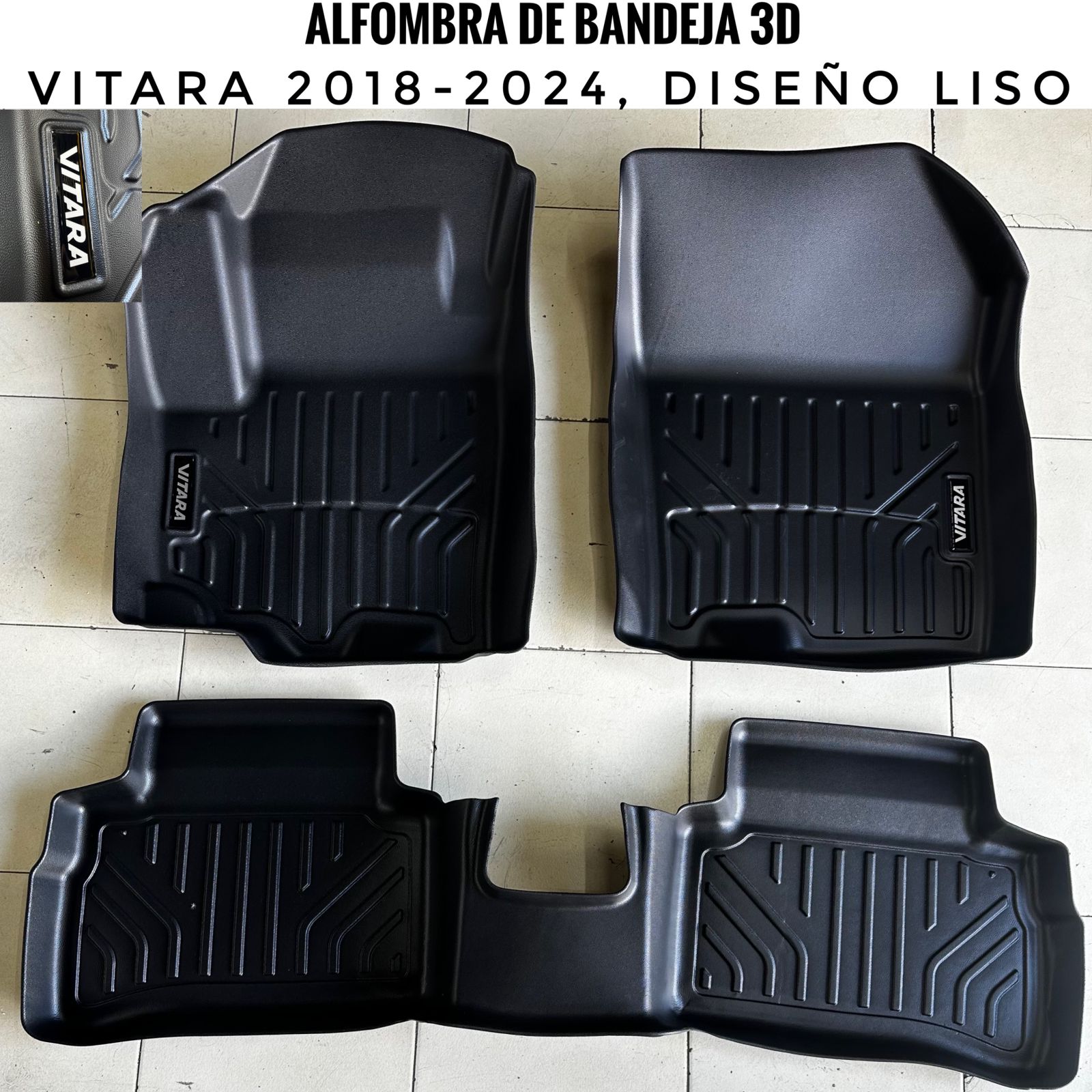 Alfombra de bandeja Suzuki Vitara 2018-2024 — Diseño Liso